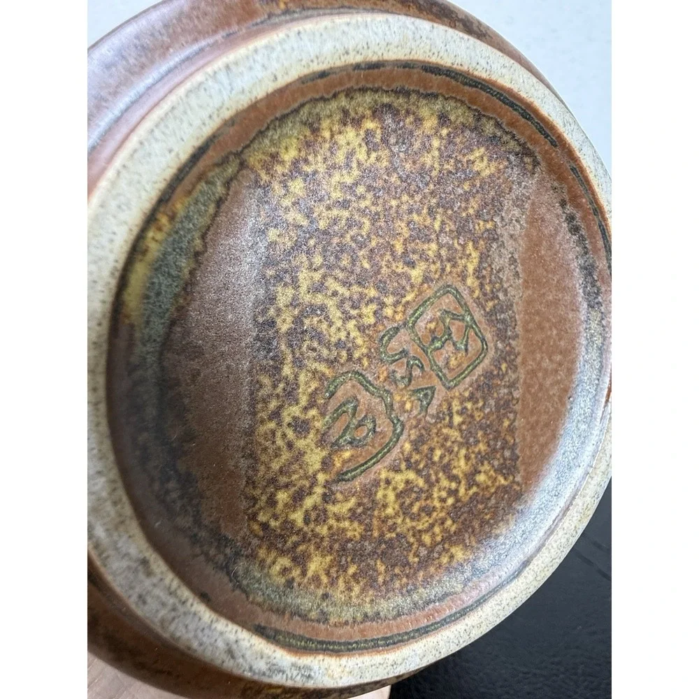 Iron Mountain Stoneware Vintage Pottery Roan Sugar Bowl